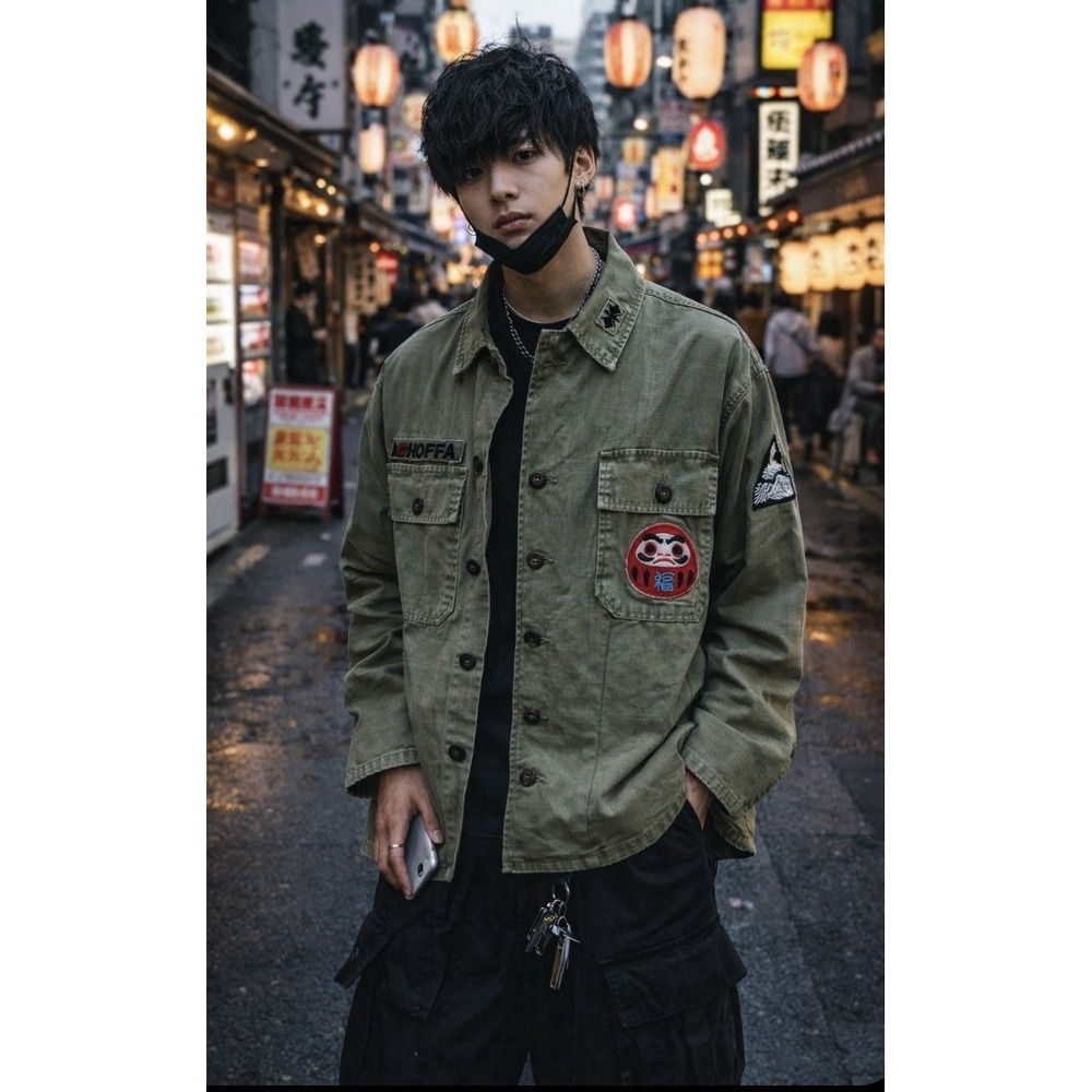 Bia Boro Japanese Military "All 4 Bravo" Jacket -NWT Canvas Patchwork Workwear M